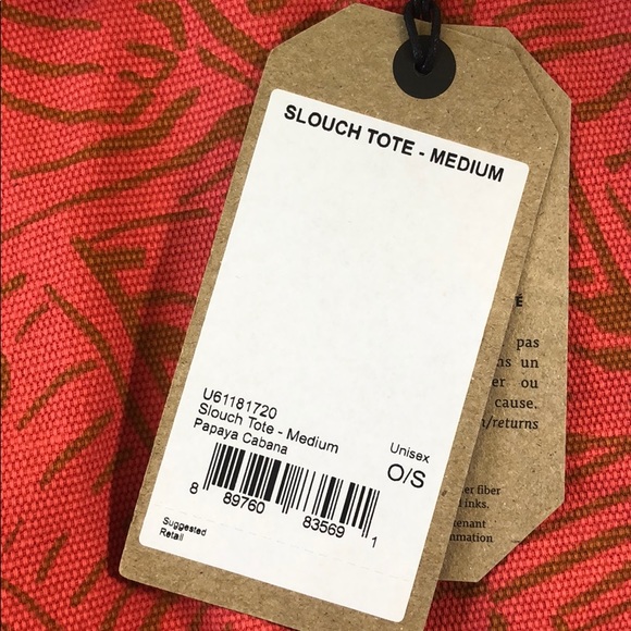 PrAna Slouch Tote Medium Papaya Cabana - Picture 4 of 6